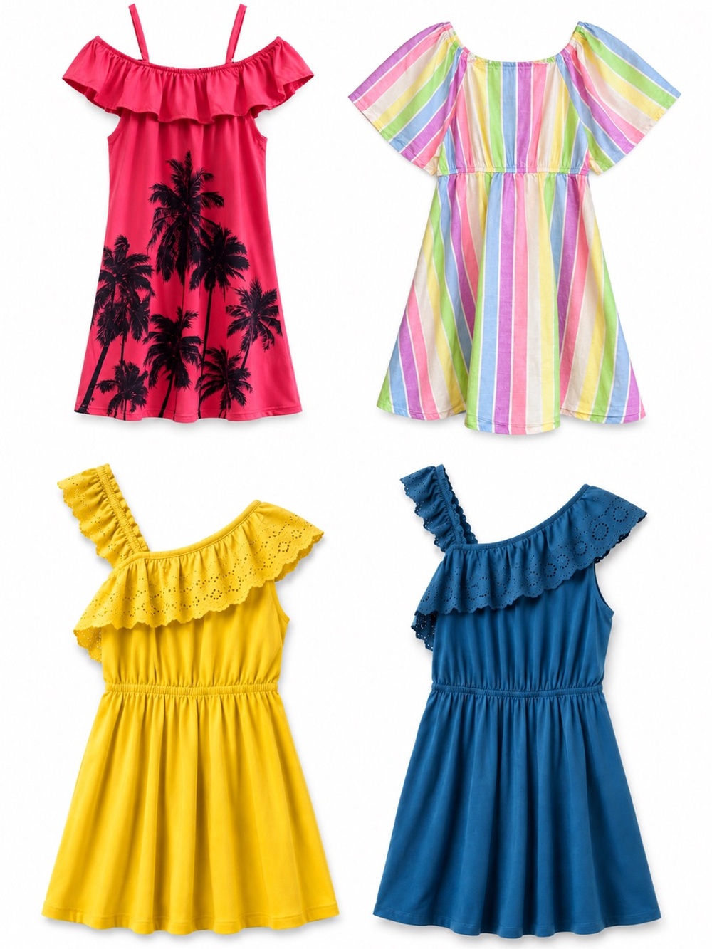 4 Piece Bundle George Summer Dresses – Girls Size 14/16 XL – EUC/GUC/*Flaw